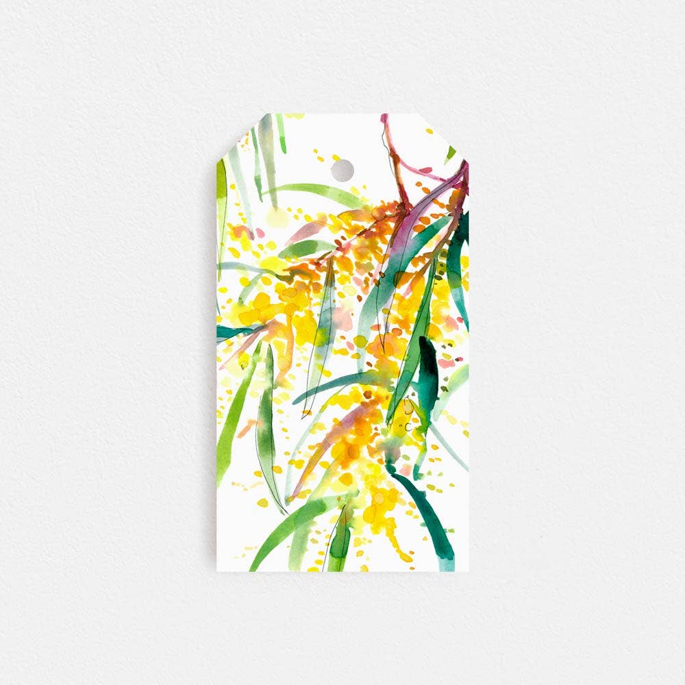 Natalie Martin | Australian Watercolour Artist – wholesale Presentetikett – "Vägkantsakacia" Presentetikett1