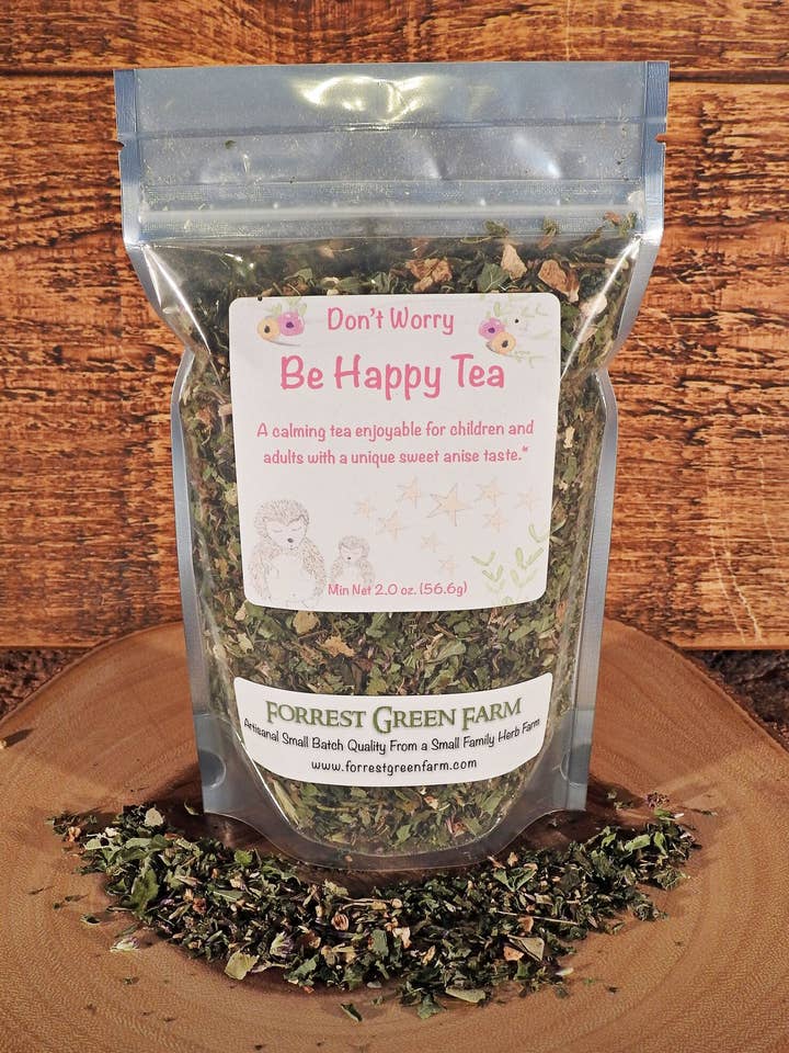 Don't Worry Be Happy Tea for wholesale by Forrest Green Farm