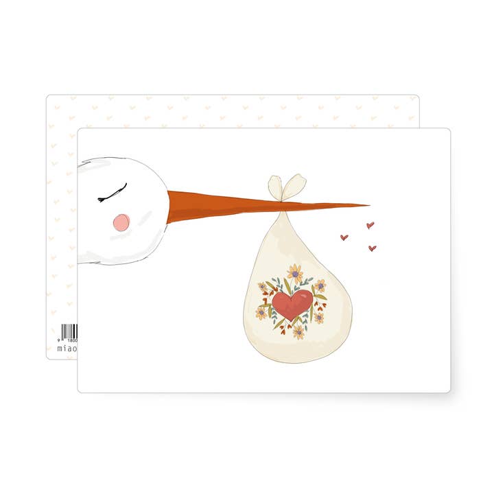 MIAO Papeterie - Wholesale Postcard - Stork | postcard0
