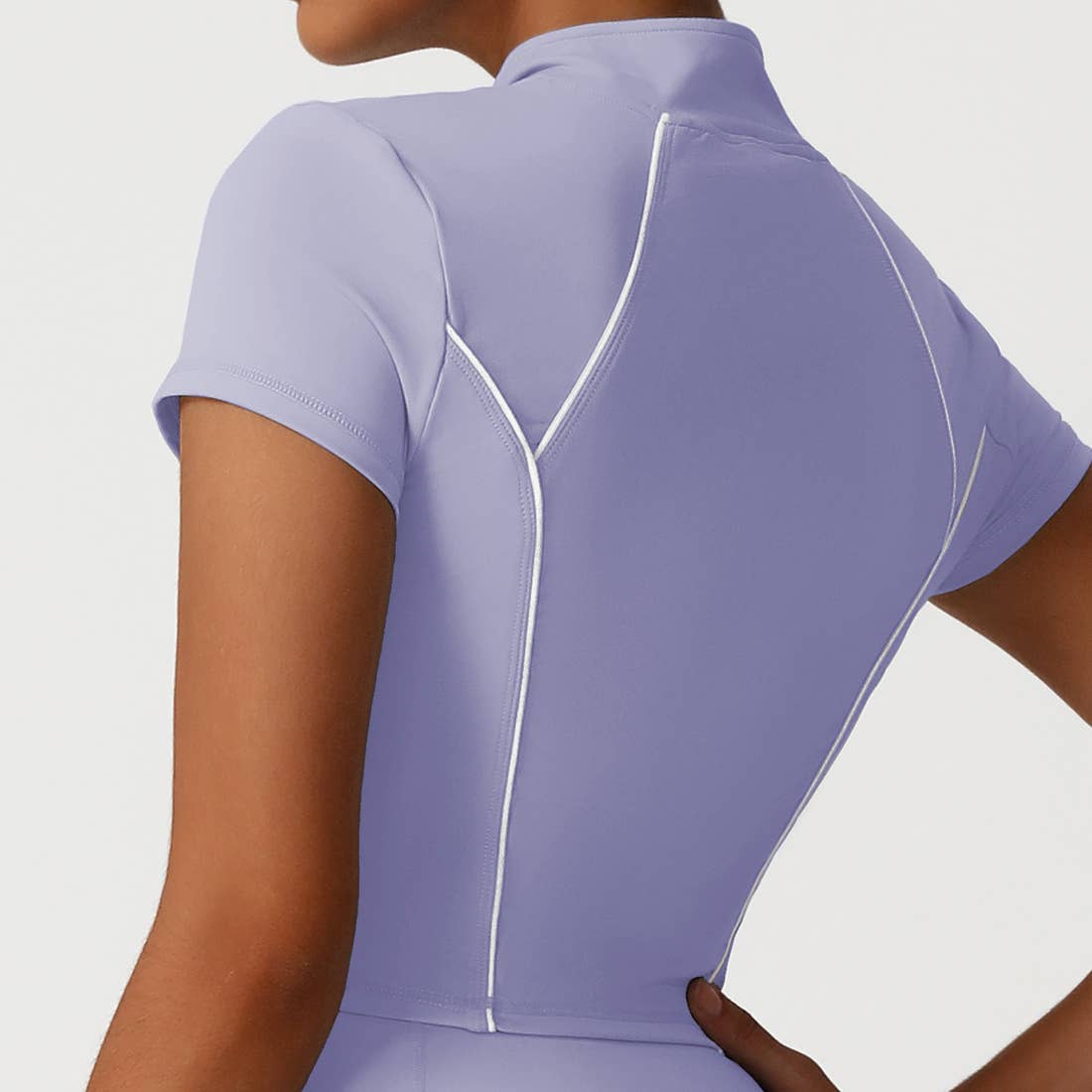 Sodalemon – Engroshandel Activewear-sæt – til kvinder – Sømløst Højtaljet Yogasæt: Jakke + Udsvingede Leggings7