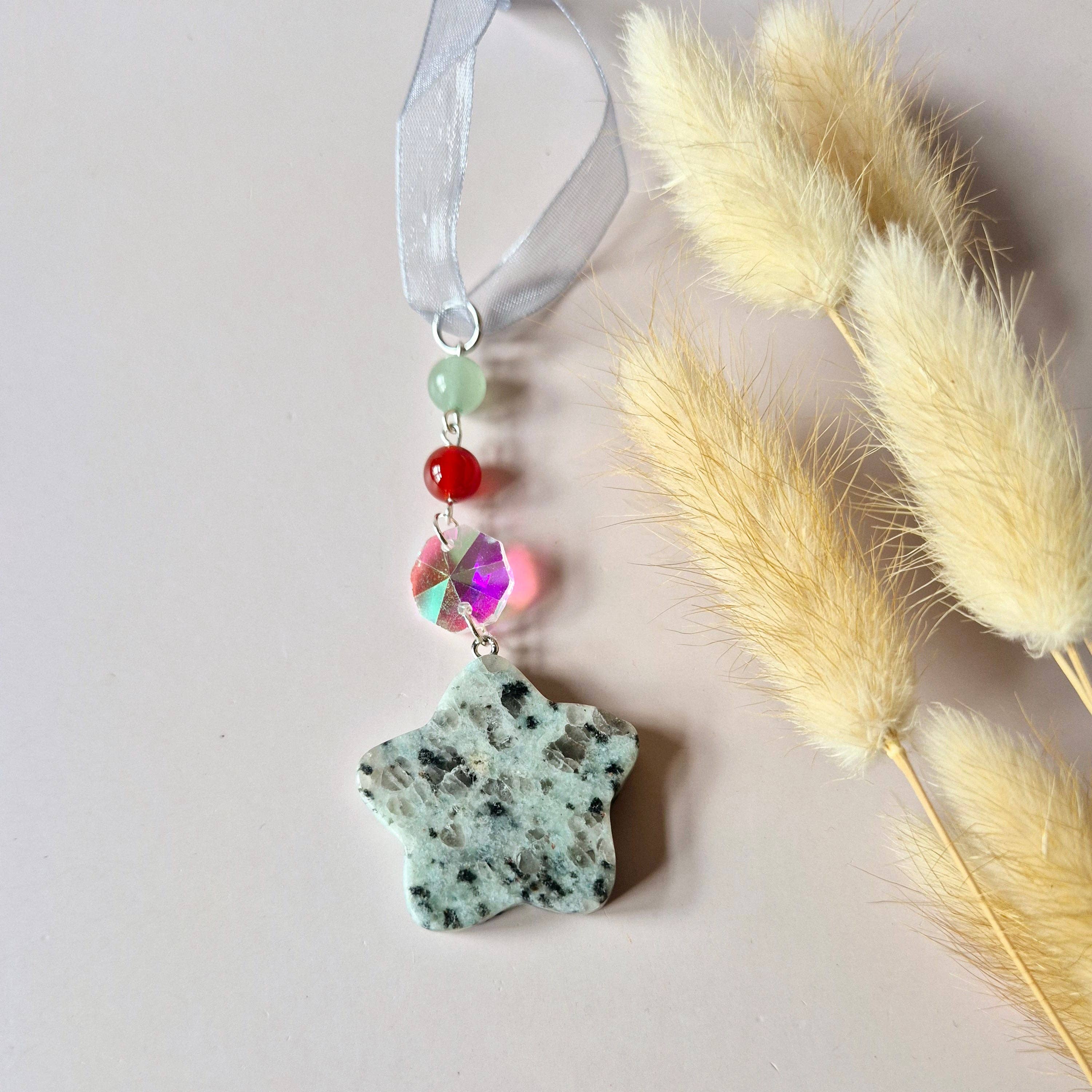 Moonlight Gemstones - Wholesale Suncatcher - Random Gemstone Christmas Star Pendants / Suncatchers10