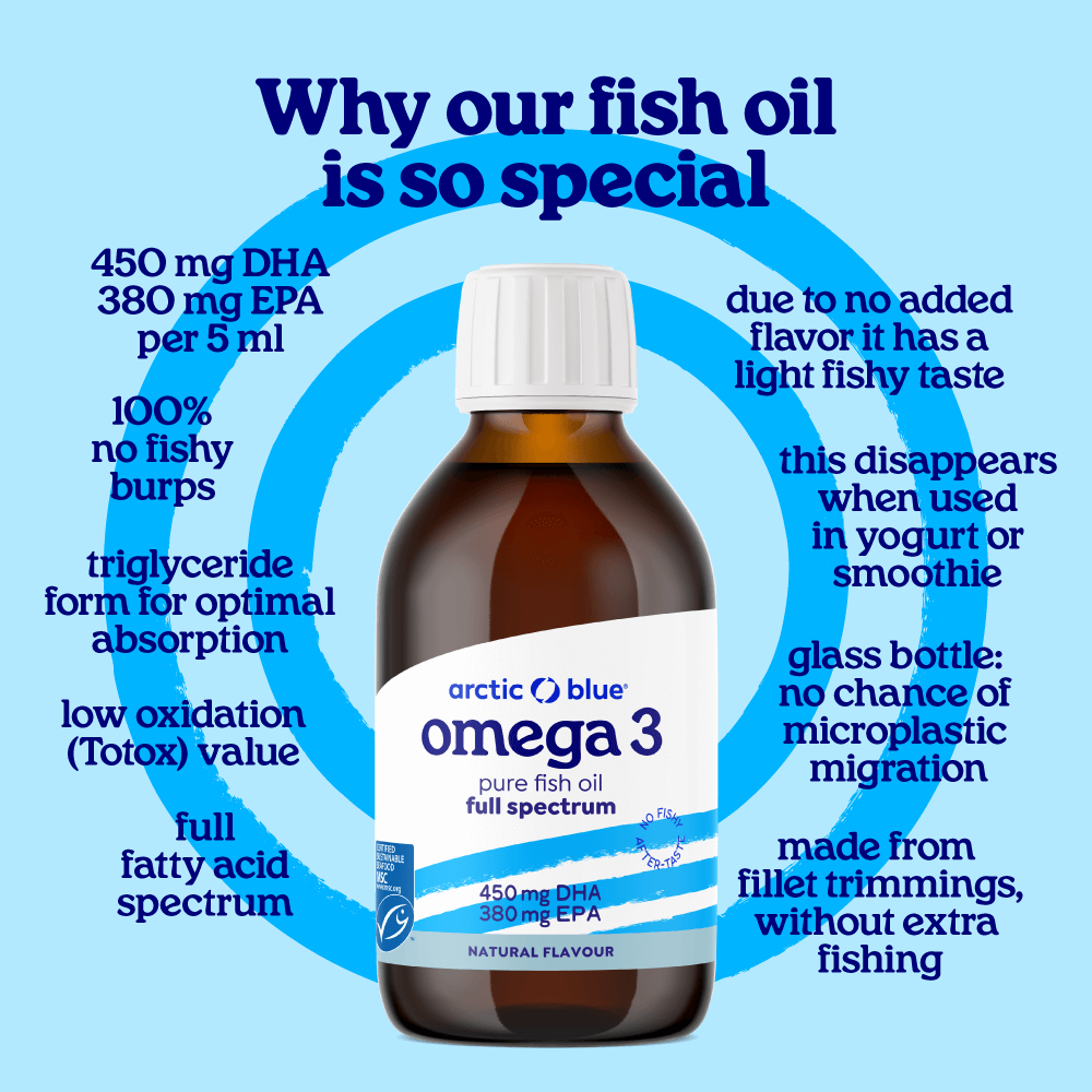 Arctic Blue - Wholesale Voedingssupplement/vitamine - Visolie Naturel DHA en EPA - MSC (fles 300 ml)4