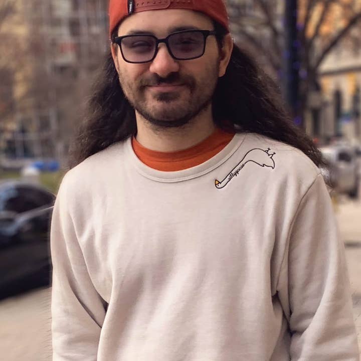 Embroidered Silly Goose Sweatshirt for wholesale by Oh, Hello Paper & Gifts