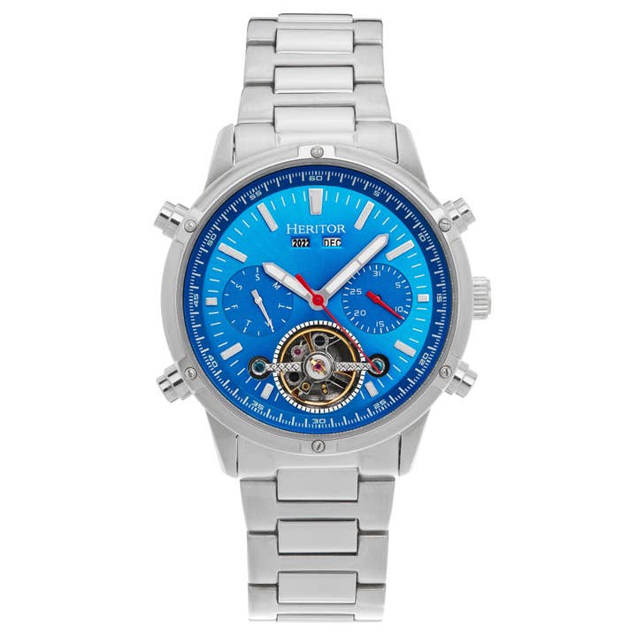 Heritor Automatic - Wholesale Wrist Watch - Men's - Heritor Automatic Wilhelm Semi-Skeleton Bracelet Watch2