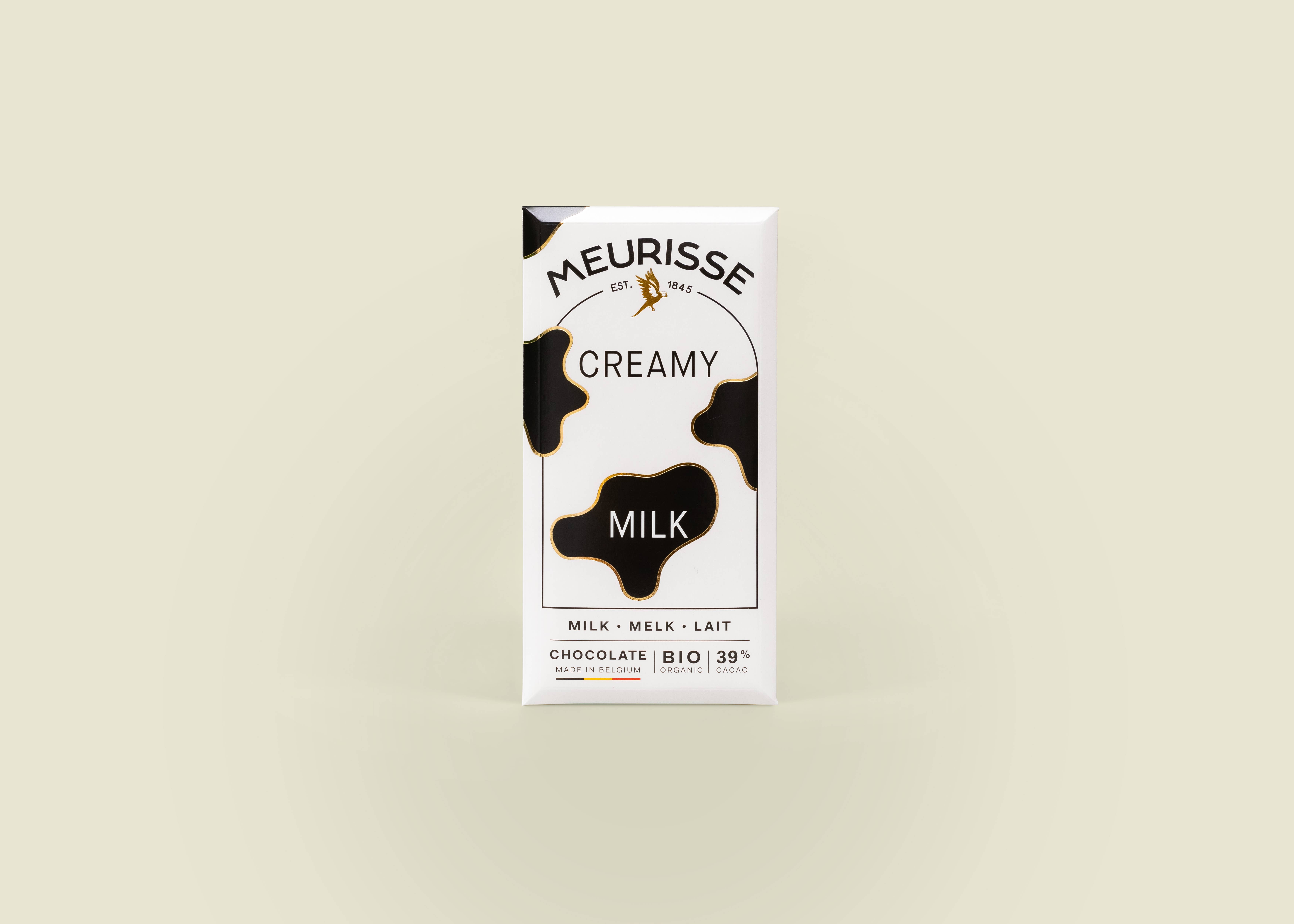 MEURISSE - est.1845 - Wholesale Chocolate Bar - Organic Milk Chocolate with Creamy Milk (100g)1