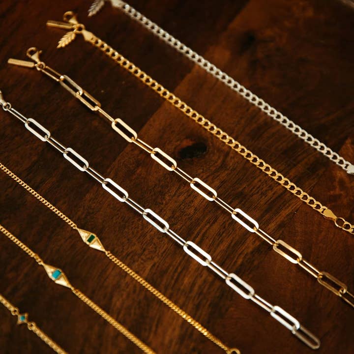 Sierra Winter Jewelry - Wholesale Link & Chain Bracelet - Hank Bracelet - Gold4