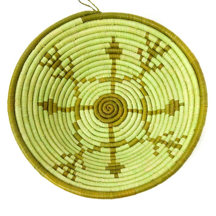 Swahili | AFRICAN MODERN - Wholesale Basket - Green Meadow Raffia Basket from Uganda