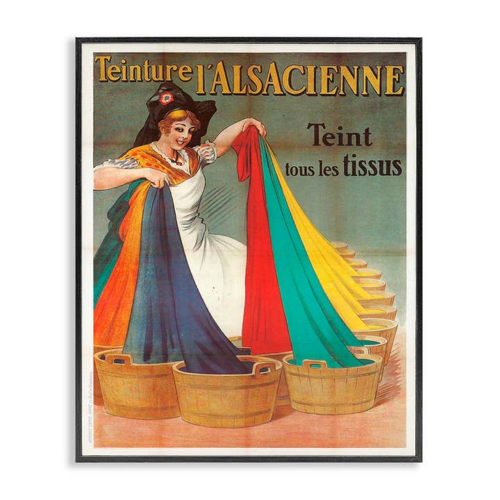 Vintage Teinture L'Alsacienne - Gerahmte Wandkunst für den Großhandel von Stupell Industries