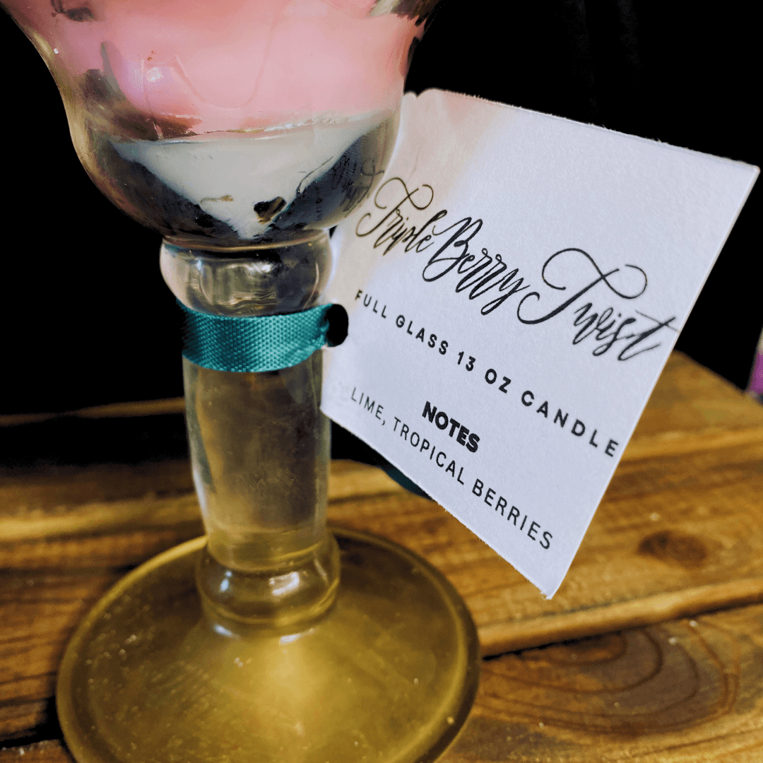 Aroma On The Rocks - Wholesale Novelty Candle - Triple Berry Twist Full Glass2