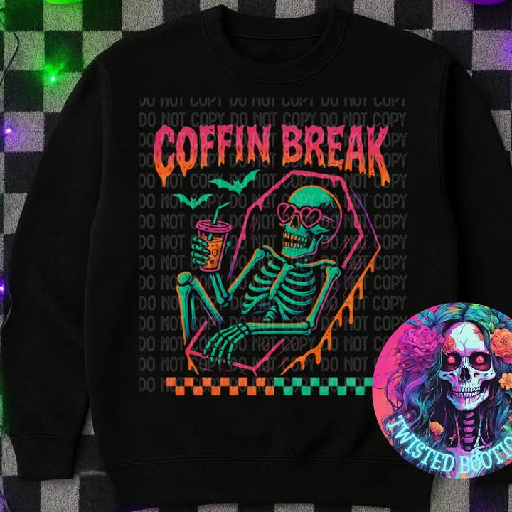 Coffin Break Sweatshirt for wholesale by Twisted Bootique