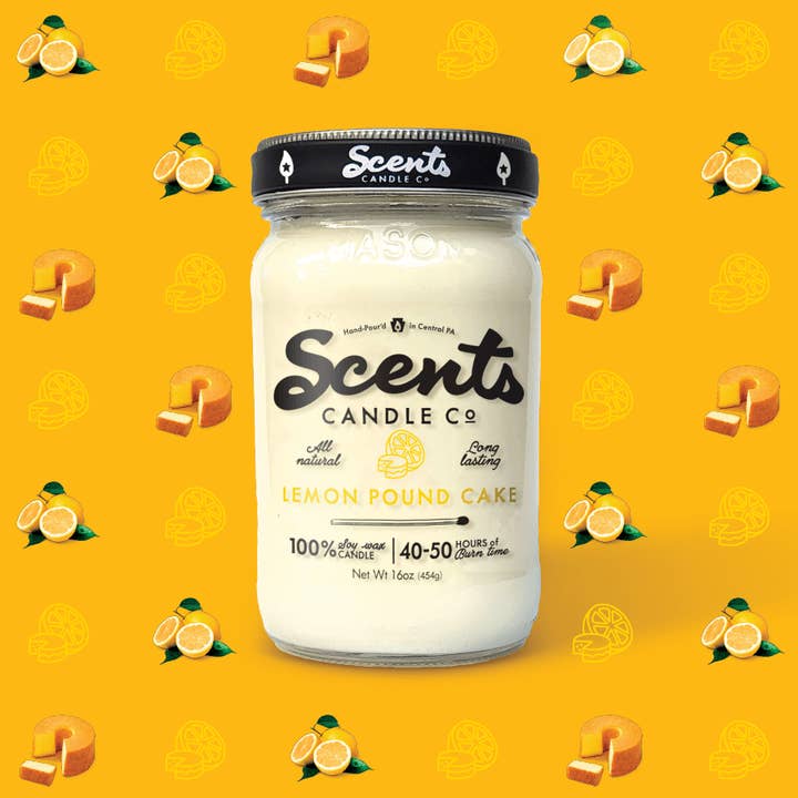 Scents Candle Co - Wholesale Jar/Filled Candle - Scents Candle Co. Lemon Pound Cake Soy Wax Candles2