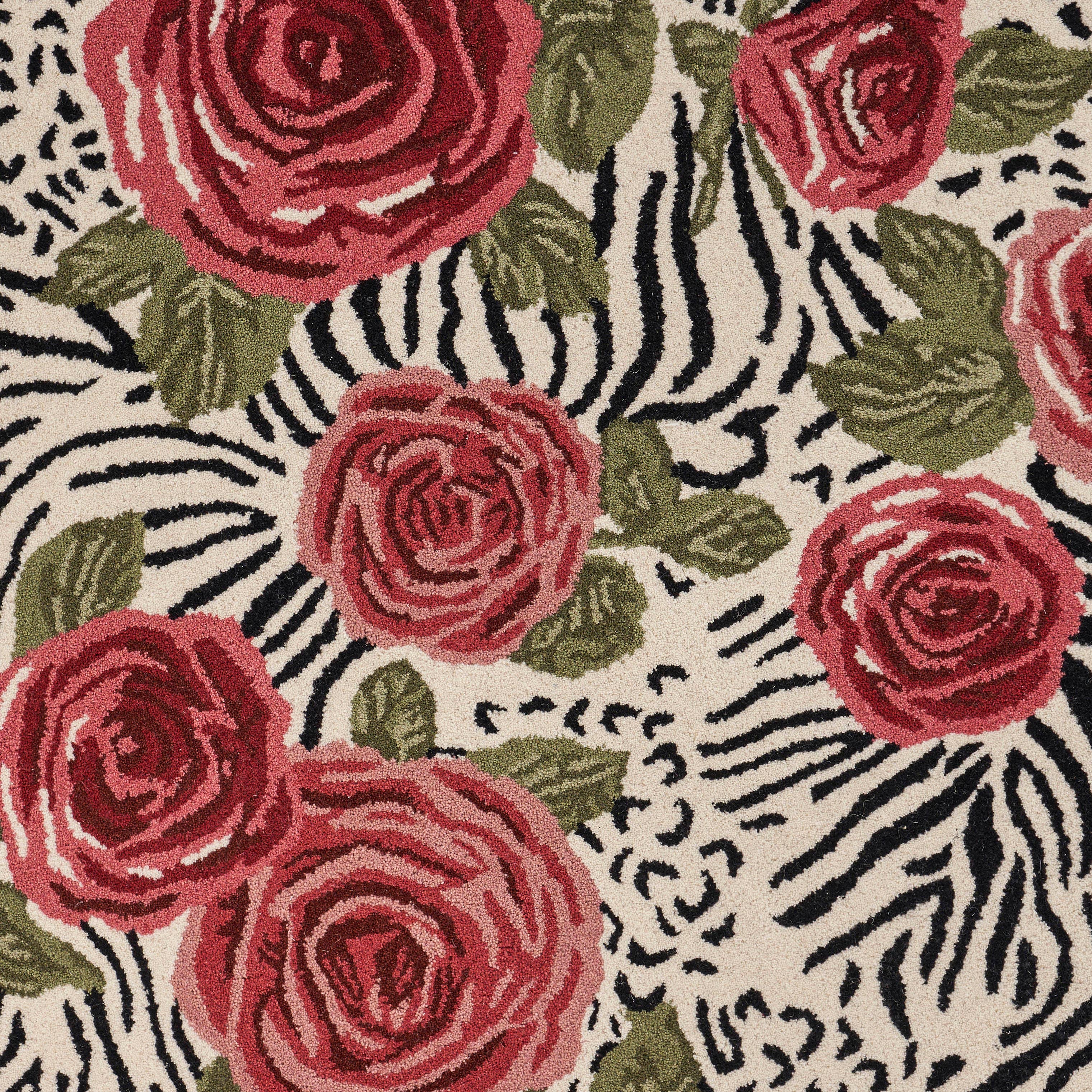 LR Home - Wholesale Area Rug - Raelyn Vintage Floral Hand-Tufted Wool Round Indoor Area Rug39