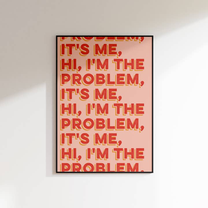AballoneStudio – Engroshandel Plakat – Taylor Swift Lyrics Print - Anti Hero Det er mig Hej plakat