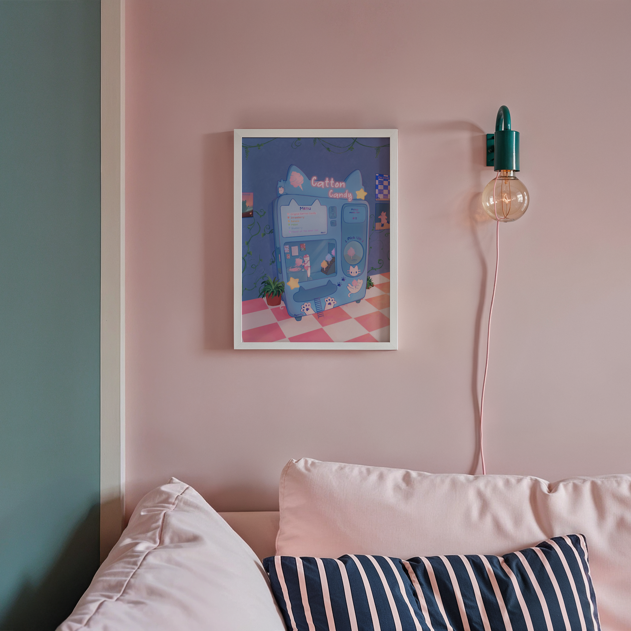 Nyaomikyu - Wholesale Art Print - Cotton Candy Cats Print2