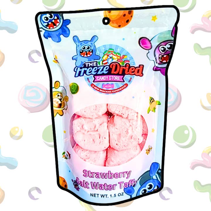Strawberry Salt Water Taffy for wholesale by The Freeze Dried Candy Store