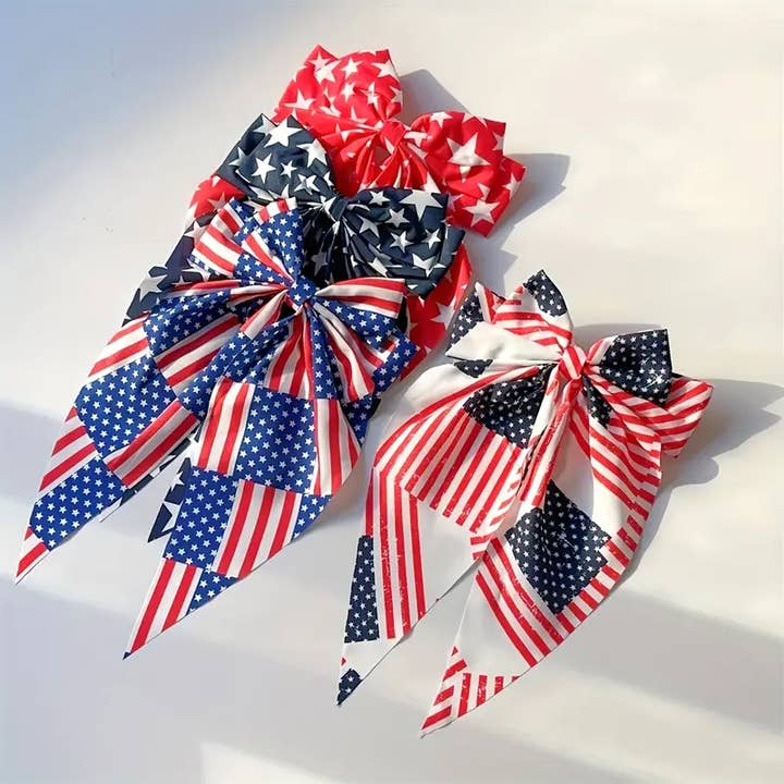 Kate Tuesday Jewelry – wholesale Hair bow – Kids – Patriotic Hair Bow Set of 44