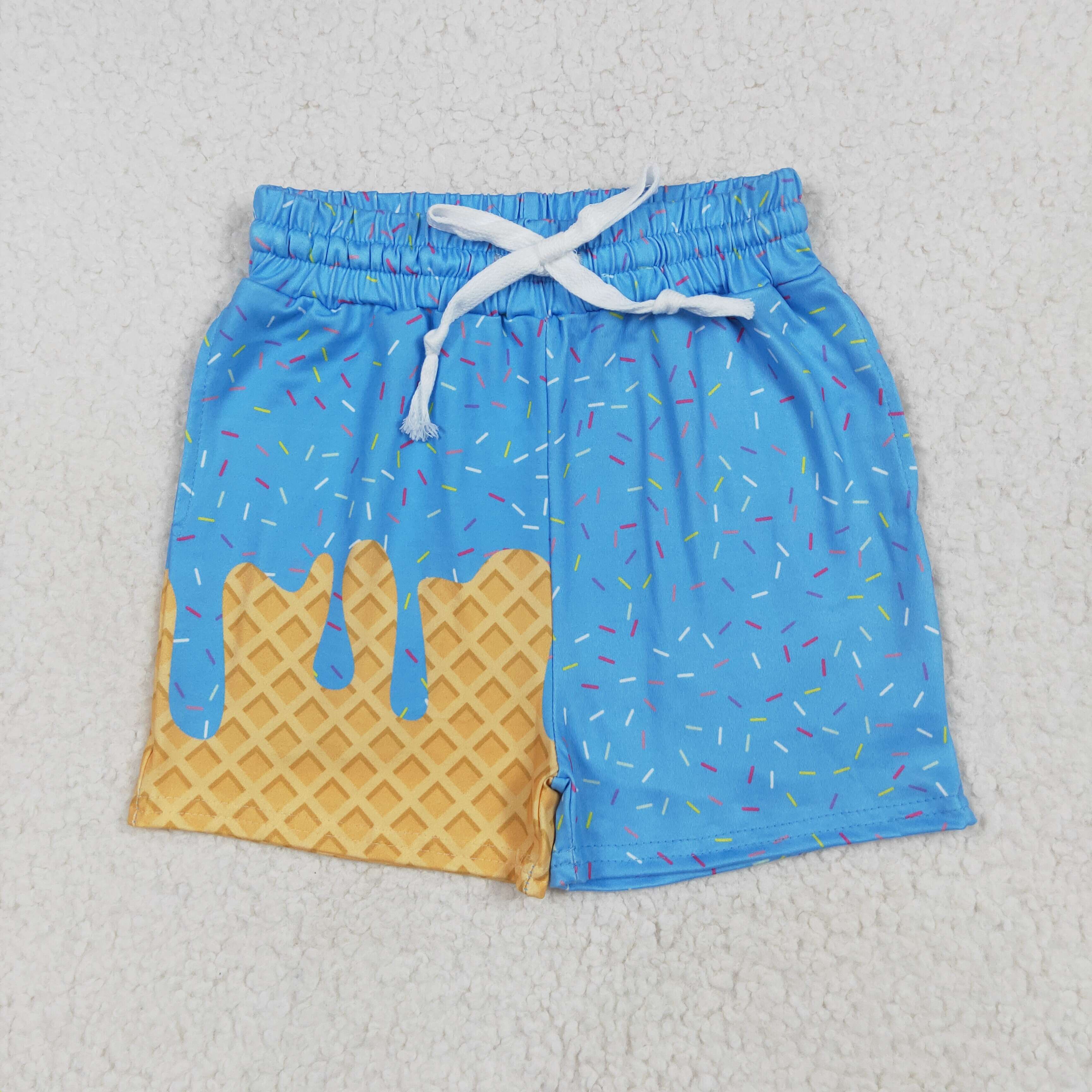 Aier Wholesale - Wholesale Shorts - Kids - Sibling Baby Boys Ice Cream Drip Sprinkles Stars Summer Shorts Bottoms3