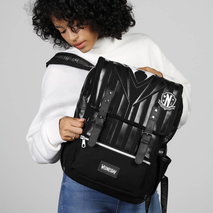 KARACTERMANIA - Wholesale Backpack - Women's - Wednesday Uniform-Oxford Backpack, Black