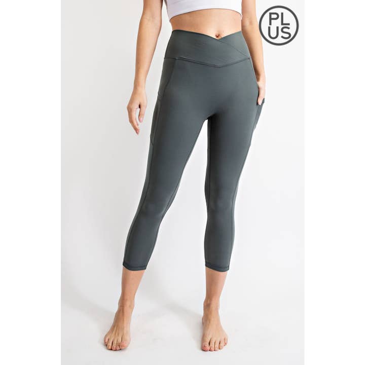 Rae Mode - Wholesale Athletic/Lounge Leggings - Women's - PLUS SIZE V WAIST CAPRI LENGTH LEGGINGS44