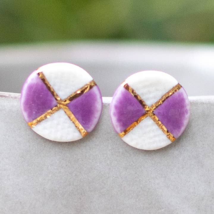 purple X studs for wholesale by Remnant Studios