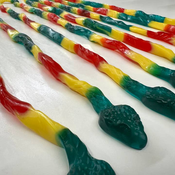 O'Shea's Candies Sweet Shop - Wholesale Gummy - Gummy Rainbow Rattlesnake ๐ 24 Inch Length ย 1PK5