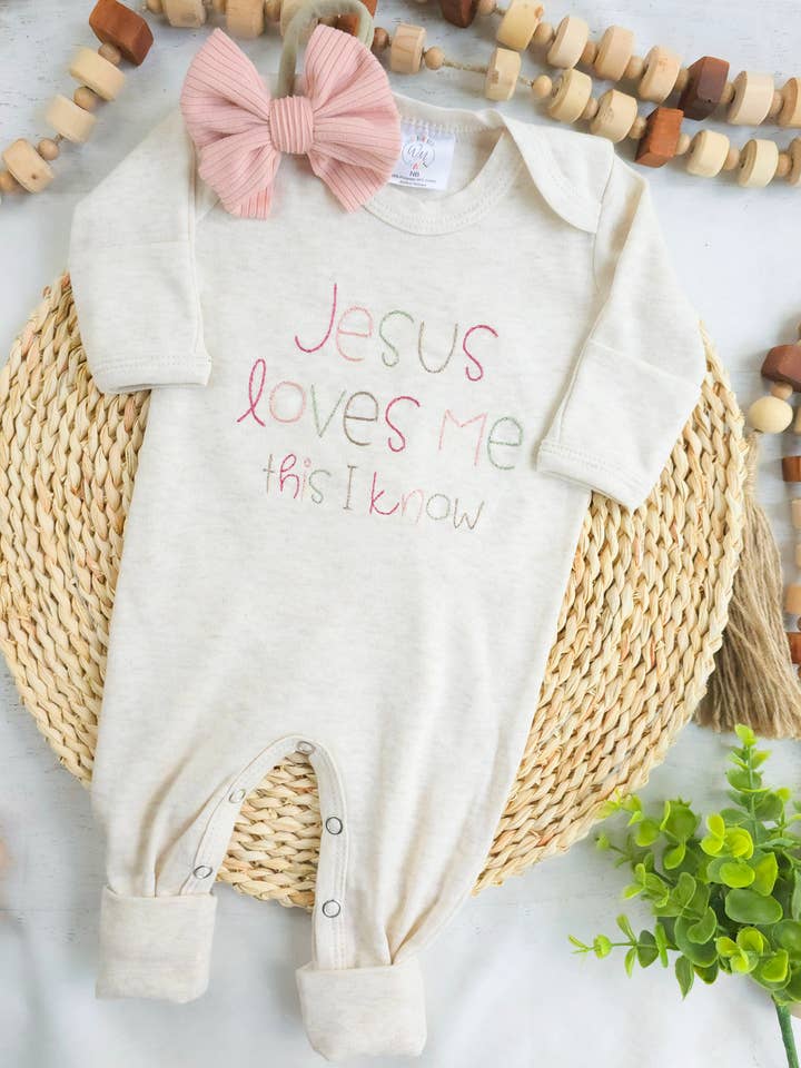 Wonderfully Made - Wholesale Jumpsuit - Baby - Baby Romper | Baby Girl Outfit - Jesus Loves Me