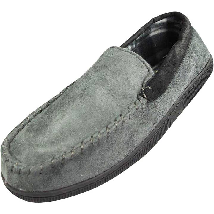 NORTY Mens M-2XL Grey/Black Slippers 15032 Prepack for wholesale by The Norty Brand