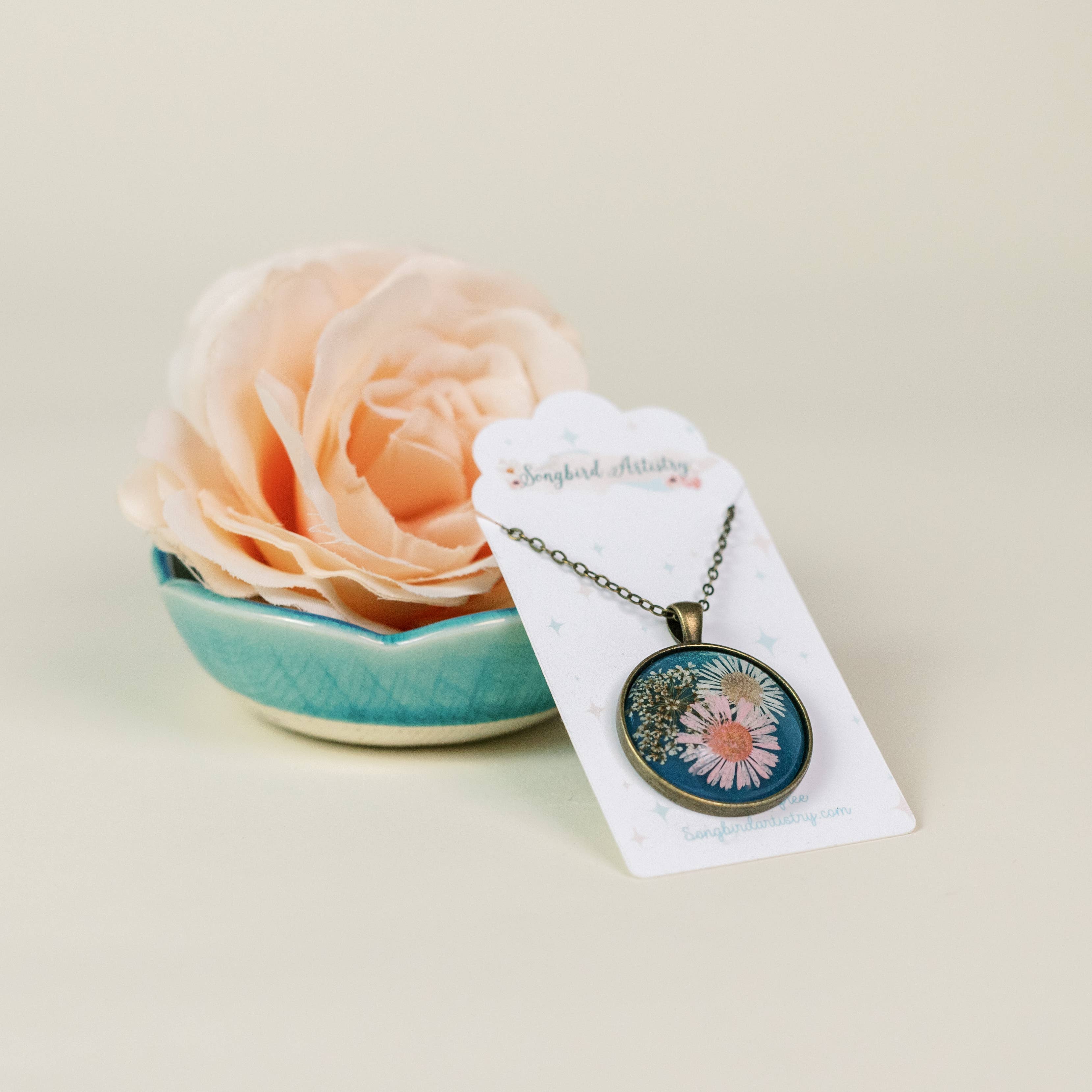 Songbird Artistry – Engroshandel Halskæde med vedhæng – Rigtige Tørrede Flower Halskæder6