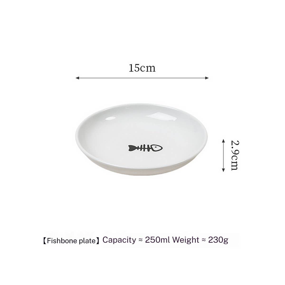 PAWPAWwholesale - Wholesale Pet Bowl - Cat/Dog - Fishbone Paw Ceramic Pet Bowl with Stand_CWMM59406