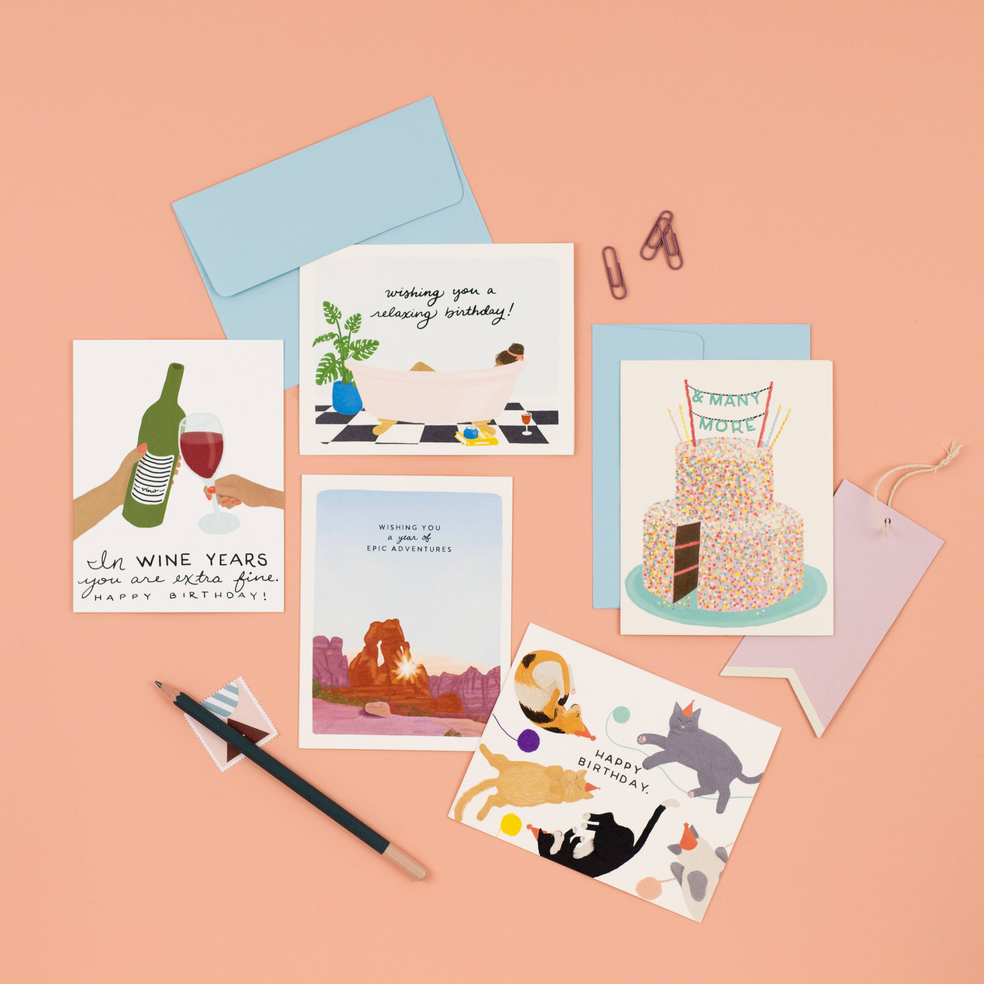 Slightly Stationery - Vendita all'ingrosso Biglietti di auguri - Wine Years | Divertente biglietto di compleanno con vino1