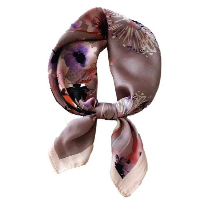 Mint + Sky - Wholesale Scarf - Women's - 6 Fall Colors - Satin Neck Scarves12