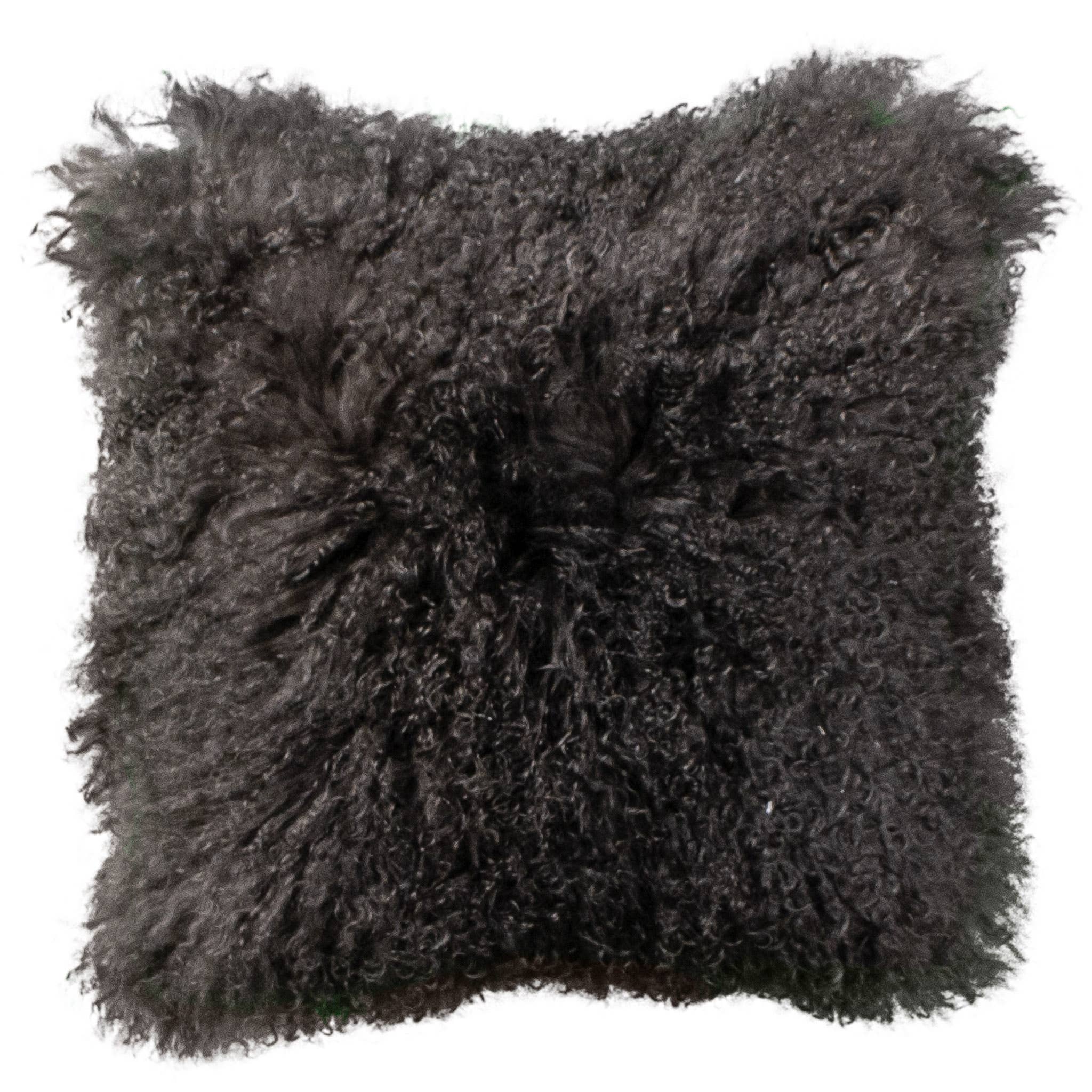 Van Buren - Vente Coussin décoratif - Coussin en peau de mouton tibétain 45 x 45 cm | 14 couleurs11
