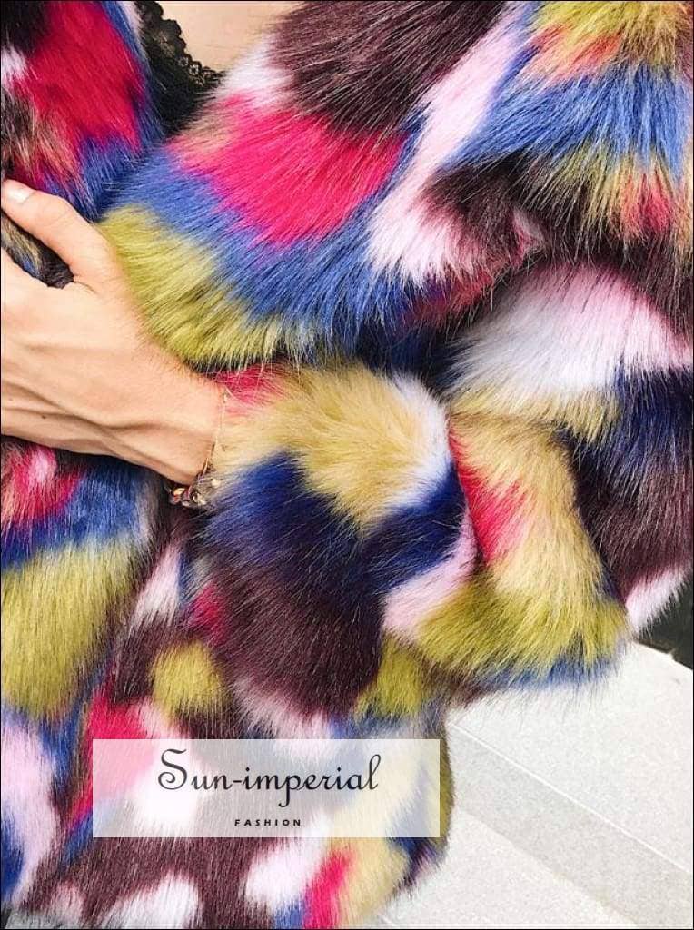 Sun Imperial - Wholesale Fur/Faux Fur Coat - Women's - Sun-imperial - Colorful Faux Fur Coat8