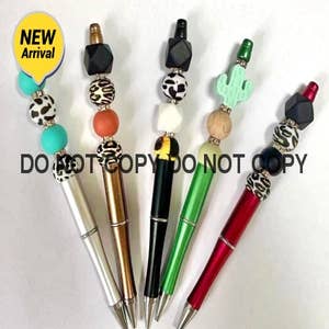 Wholesale Kawaii DIY Platice Beadable Beadable Pens With Charms