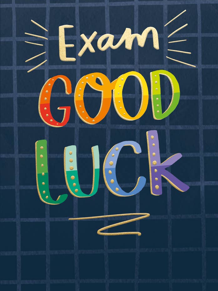 Exam Lycka tillFärgglad text för wholesale av Abacus Cards and Clare Maddicott Publications