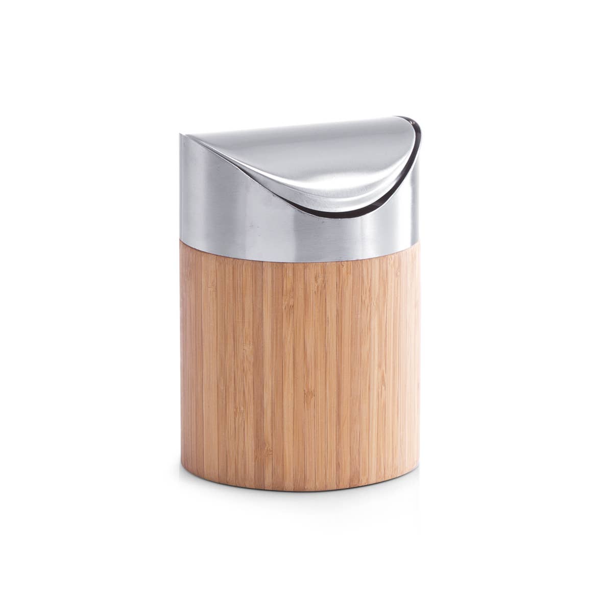 nature Table waste bin, bamboo/stainless steel for wholesale on Faire0