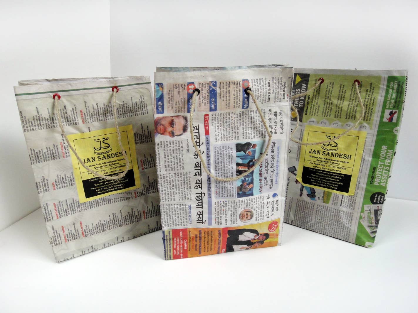 Tika – Saco de presente por atacado – Sacos de Jornal Reciclado (25 unidades)1