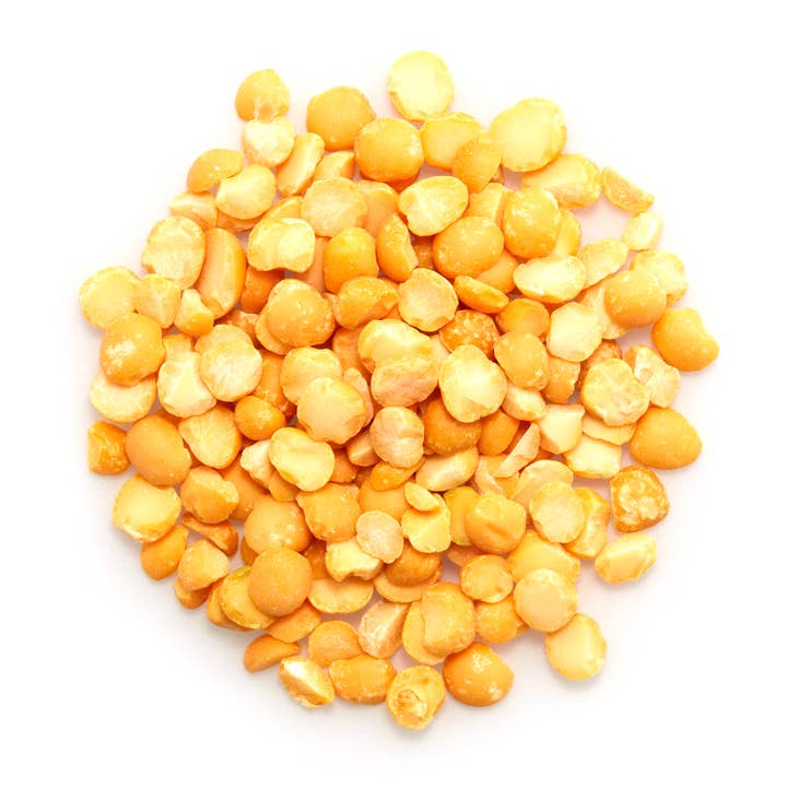Organic Yellow Peas, Split, Beans (25 lbs) for wholesale by Tootsi Impex