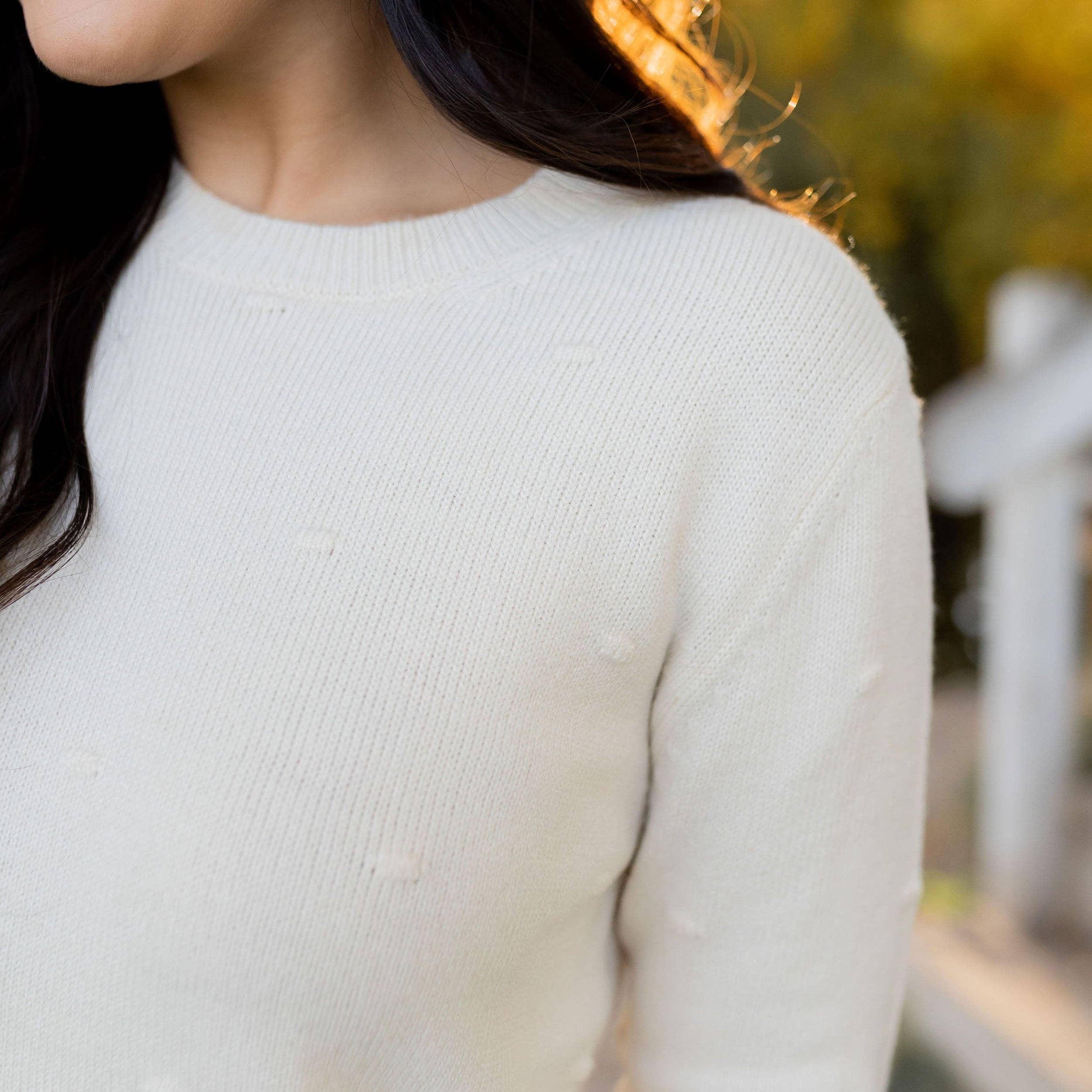 Indie & Co. | Women's Apparel - Wholesale Knit Sweater - Women's - Emery Sweater - Cream1