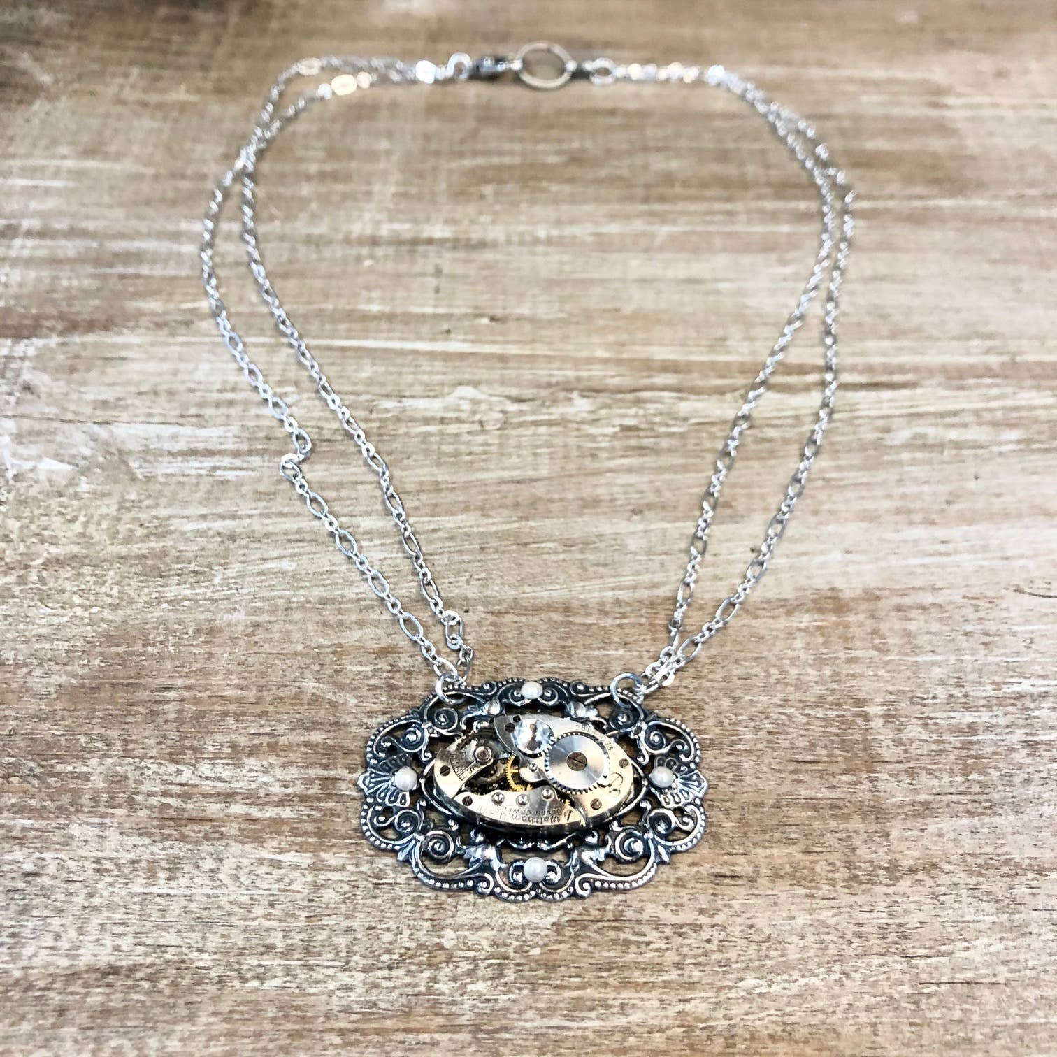 Lorraine Frances Jewelry - Wholesale Pendant/Charm Necklace - Movement Filigree & Pearl Necklace3