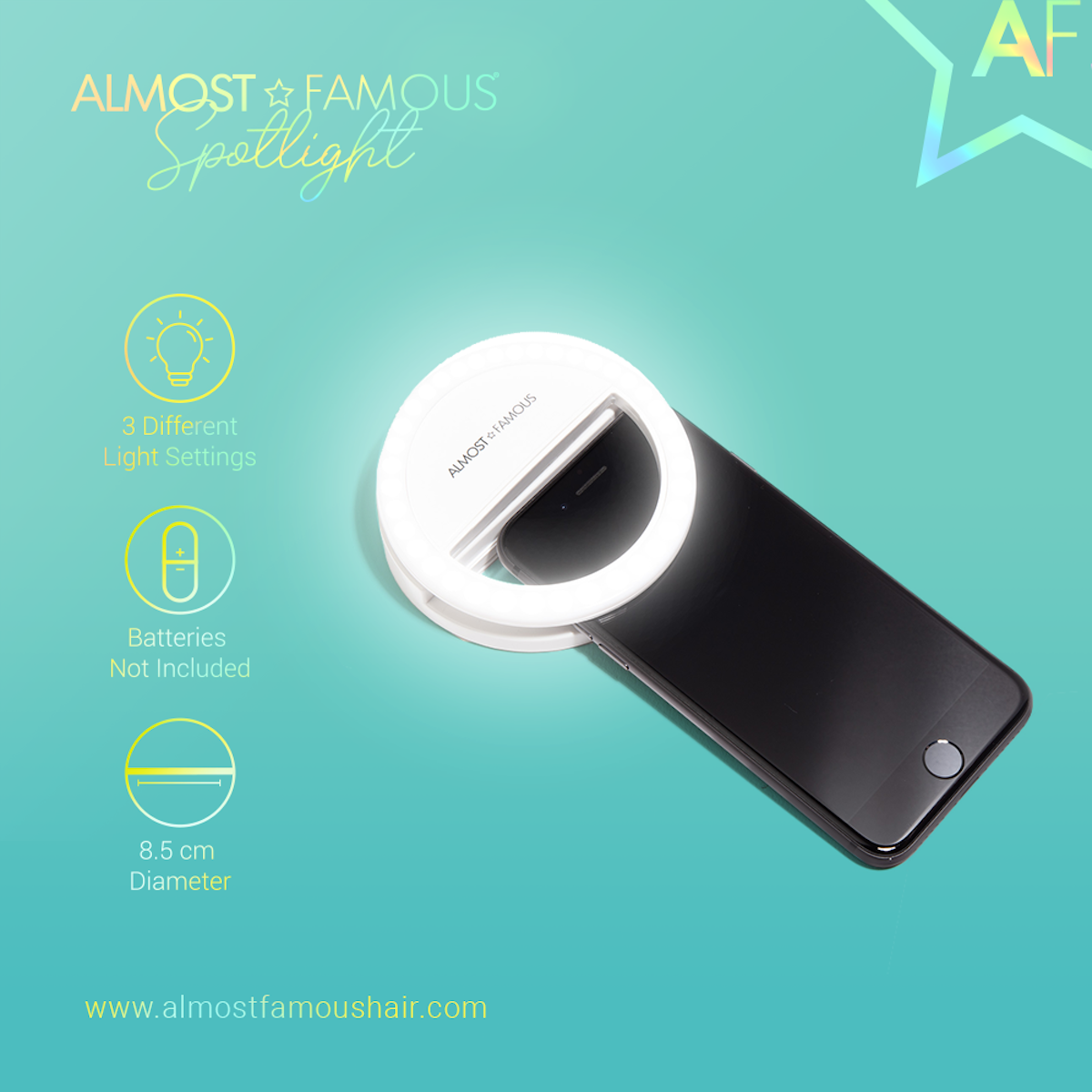 Almost Famous - Wholesale Ring / Selfie Light - “Spotlight” LED Selfie Ring Light – Clip-On Phone Light9