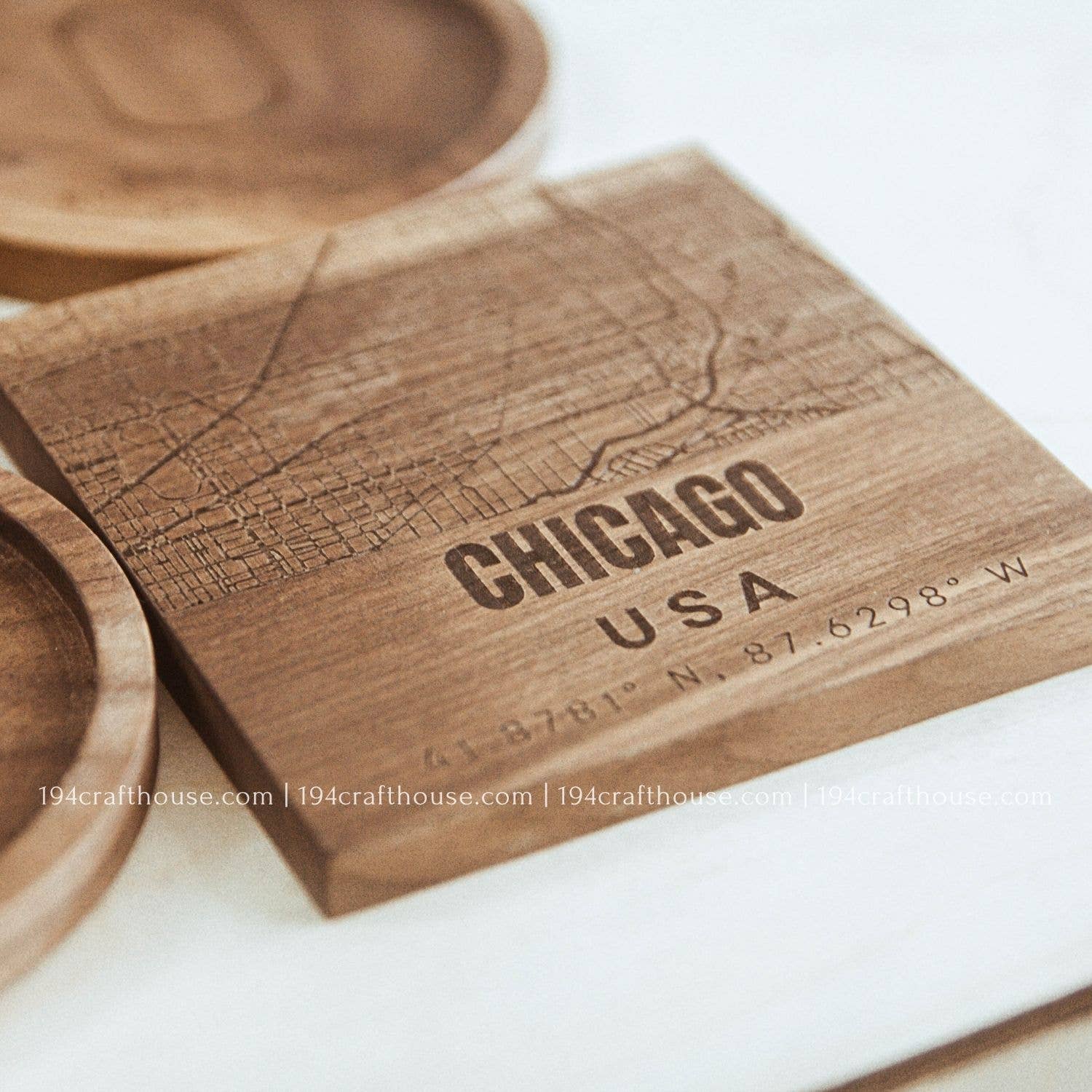 194 Craft House – wholesale Underlägg – Julgransunderlägg i valnötsträ - Heminredning & Gåva12