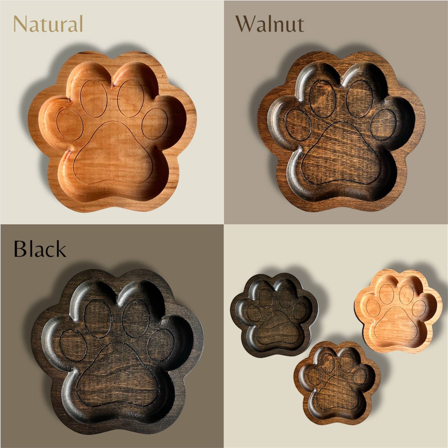 Third Eye Creation Company - Wholesale Decorative Tray - Paw Print Wooden Tray, Catchall Dish, Pet Lover Gift3
