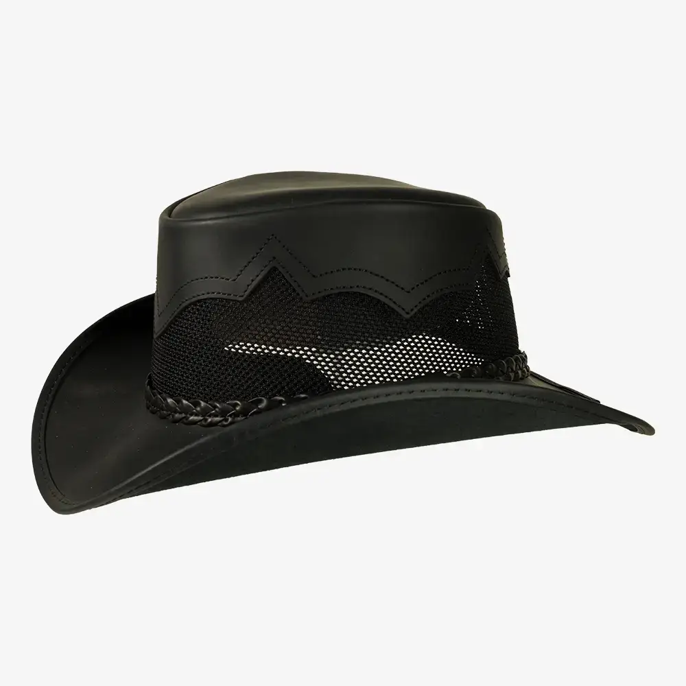 American Hat Makers – Engroshandel Cowboyhat - Unisex – Outback Læder Cowboyhat - Stil Stampede1