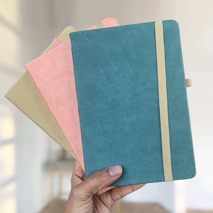 FOLKUS - Wholesale Journal/Diary - Eleanor - Salmon A5 Stone Paper Journal Vegan Leather2
