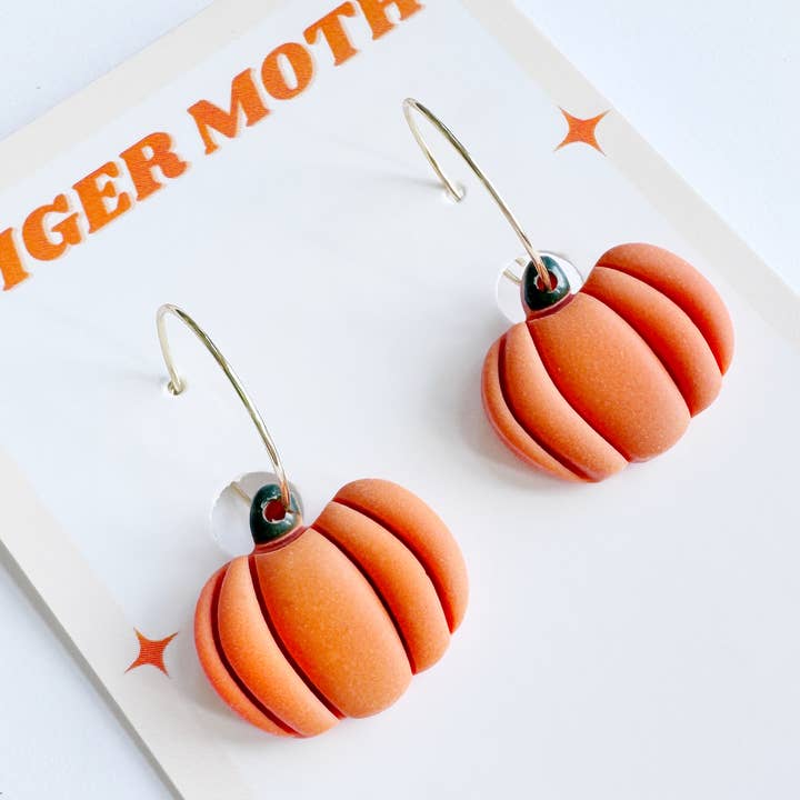 Halloween Earrings- Pumpkin for wholesale by Tiger Moth Goods