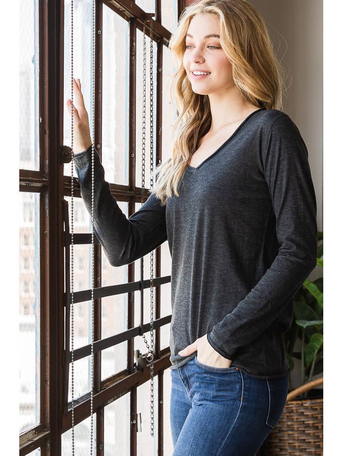 HEIMISH - Wholesale T-Shirt - Women's - V114-1 RAW EDGE TEE9