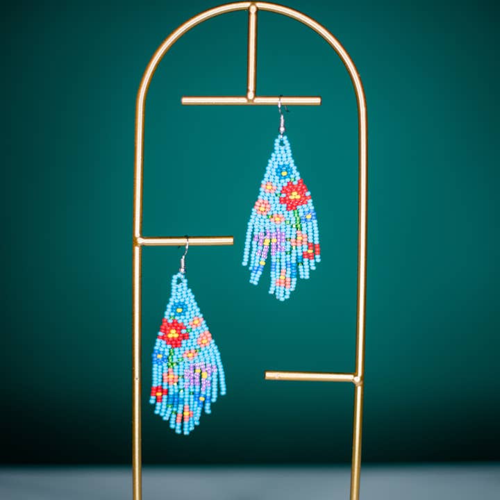 Lucia's Imports - Wholesale Dangle Earrings - Flower Fringe Earrings