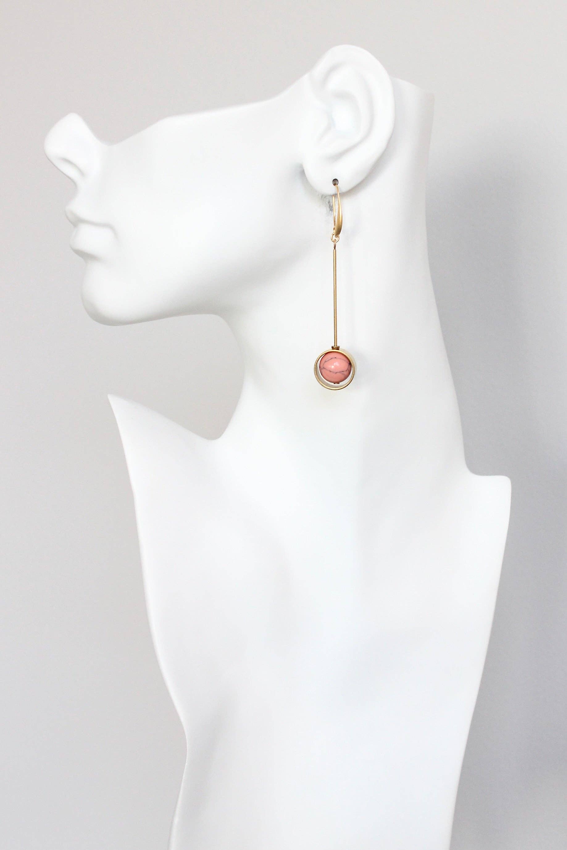 David Aubrey Jewelry - Wholesale Dangle Earrings - KYLE51 coral geometric earrings1