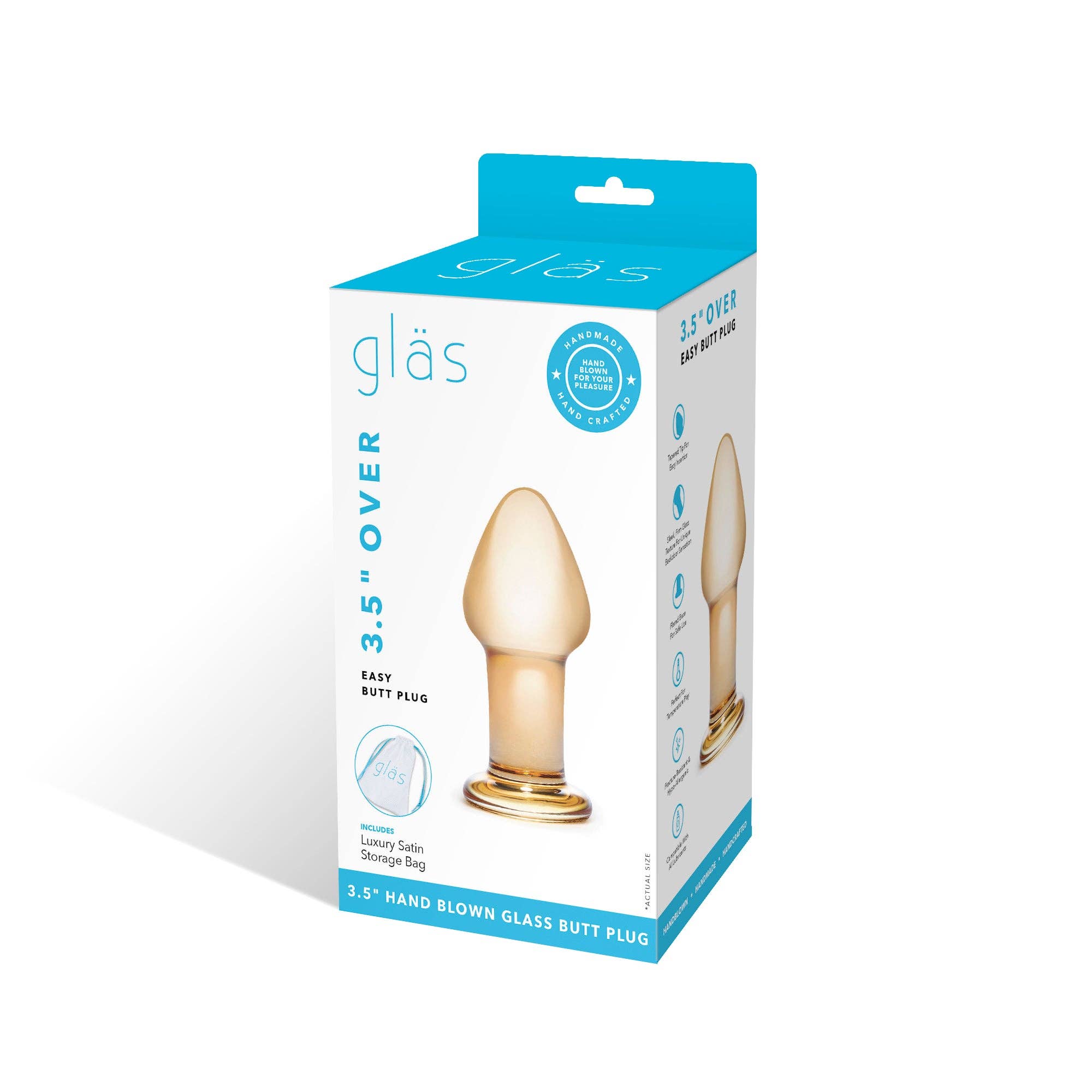 Lux Fetish Store - Wholesale Sex Toy - 3.5" Over Easy Butt Plug7
